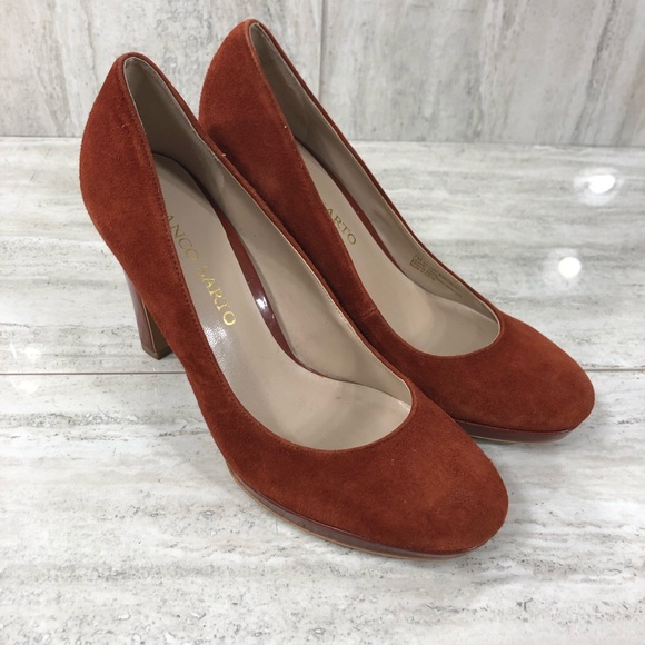 Franco Sarto Shoes - Franco Sarto Burnt Orange Suede Pump Heels
